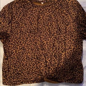 jaguar print crop top